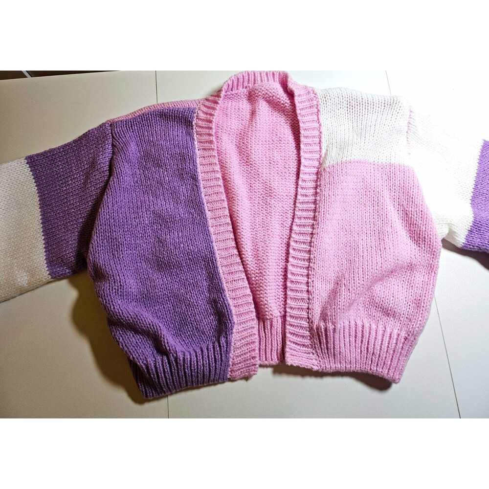 Women’s Chunky Knit Open Front Cardigan Colorblock Long Sleeve Fall Winter